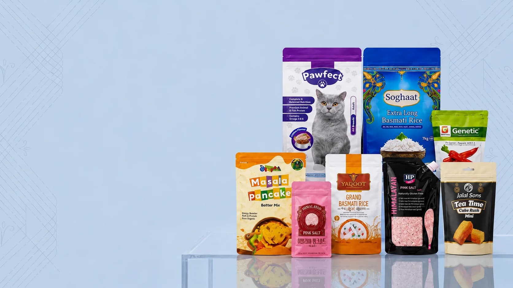 Pak Packages branded sustainable packaging set